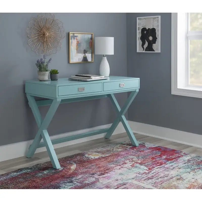 X-Frame Writing Desk with Drawers