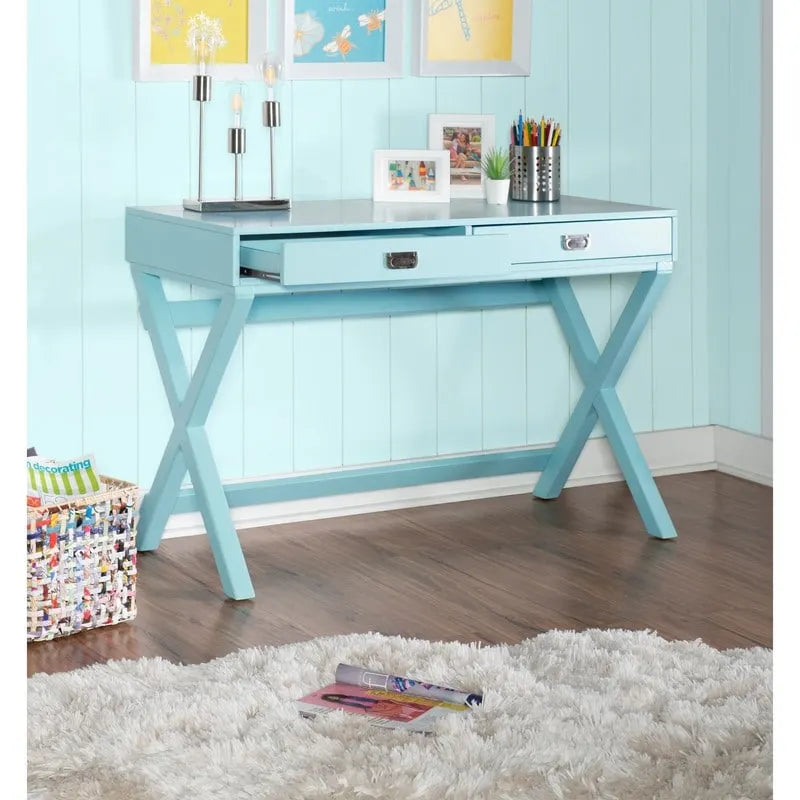X-Frame Writing Desk with Drawers