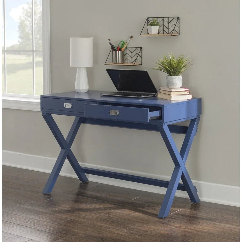 X-Frame Writing Desk with Drawers