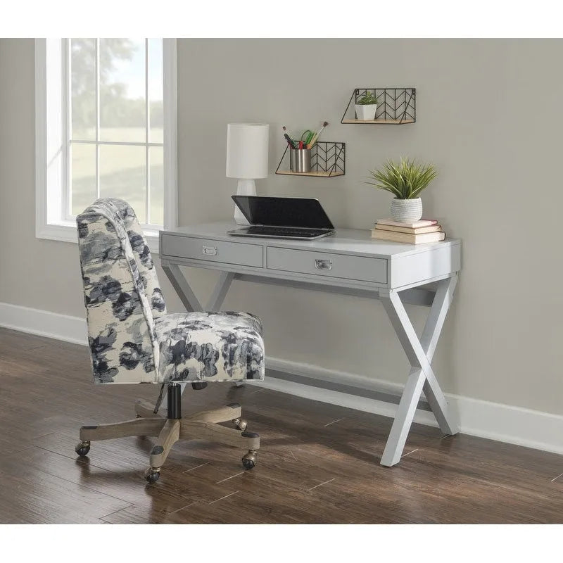X-Frame Writing Desk with Drawers