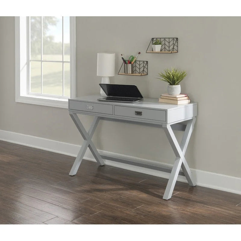 X-Frame Writing Desk with Drawers