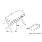 X-Frame Writing Desk with Drawers