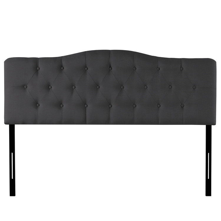 Queen Size Button-Tufted Upholstered Headboard, Height Adjustable, Premium Padded Fabric