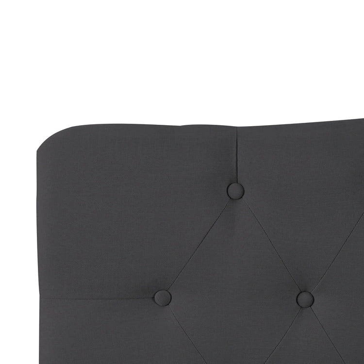 Queen Size Button-Tufted Upholstered Headboard, Height Adjustable, Premium Padded Fabric