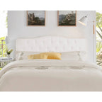 Queen Size Button-Tufted Upholstered Headboard, Height Adjustable, Premium Padded Fabric