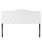 Queen Size Button-Tufted Upholstered Headboard, Height Adjustable, Premium Padded Fabric