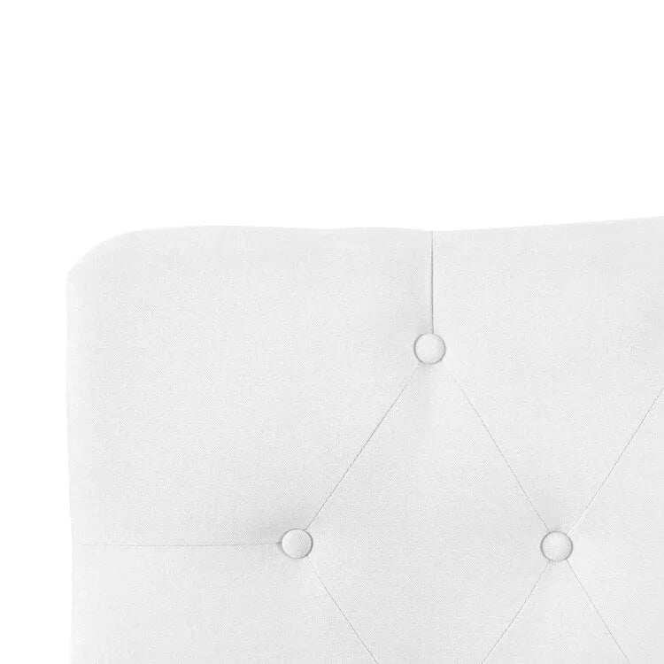 Queen Size Button-Tufted Upholstered Headboard, Height Adjustable, Premium Padded Fabric