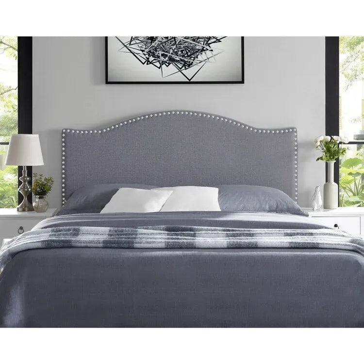 Queen Size Button-Tufted Upholstered Headboard, Height Adjustable, Premium Padded Fabric