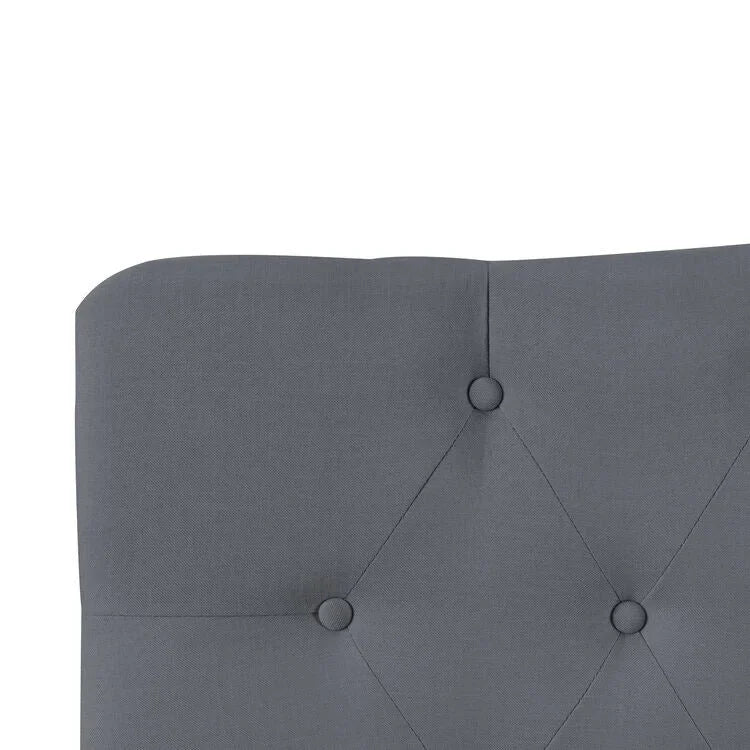 Queen Size Button-Tufted Upholstered Headboard, Height Adjustable, Premium Padded Fabric