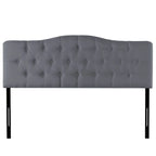Queen Size Button-Tufted Upholstered Headboard, Height Adjustable, Premium Padded Fabric