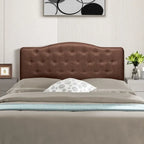 Queen Size Button-Tufted Upholstered Headboard, Height Adjustable, Premium Padded Fabric