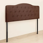 Queen Size Button-Tufted Upholstered Headboard, Height Adjustable, Premium Padded Fabric