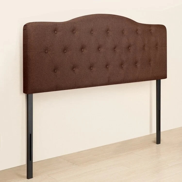 Queen Size Button-Tufted Upholstered Headboard, Height Adjustable, Premium Padded Fabric