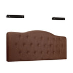 Queen Size Button-Tufted Upholstered Headboard, Height Adjustable, Premium Padded Fabric
