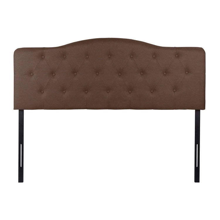 Queen Size Button-Tufted Upholstered Headboard, Height Adjustable, Premium Padded Fabric