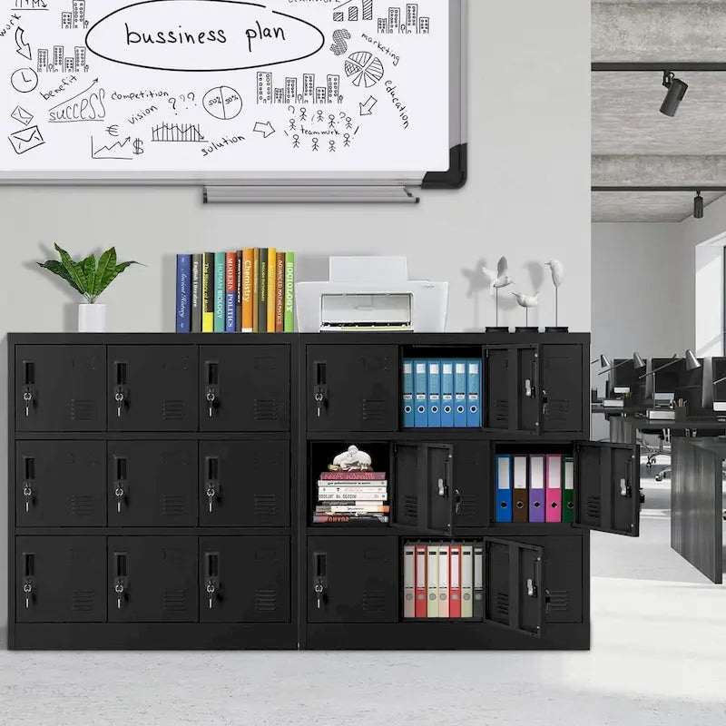 9-Door Metal Storage Locker Cabinet