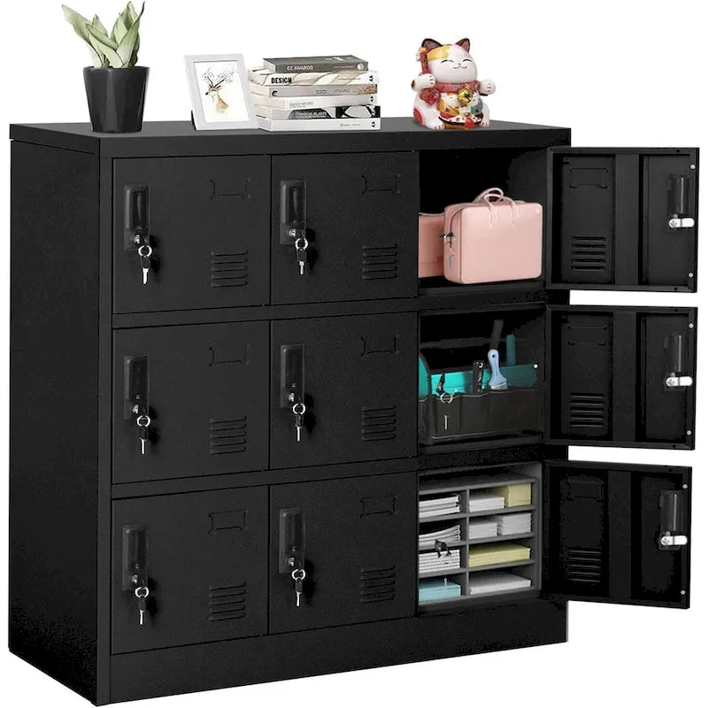 9-Door Metal Storage Locker Cabinet