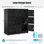 9-Door Metal Storage Locker Cabinet