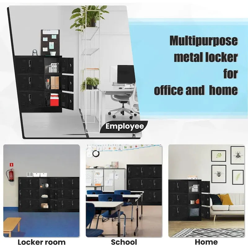 9-Door Metal Storage Locker Cabinet