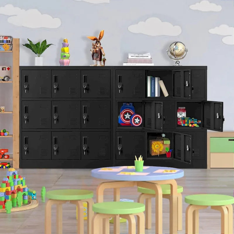 9-Door Metal Storage Locker Cabinet
