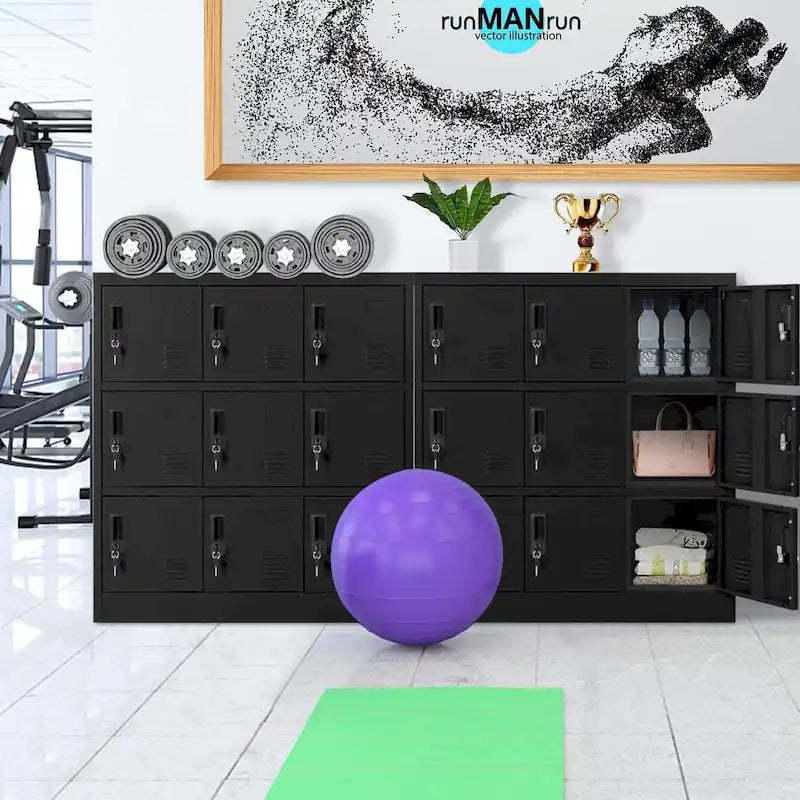 9-Door Metal Storage Locker Cabinet