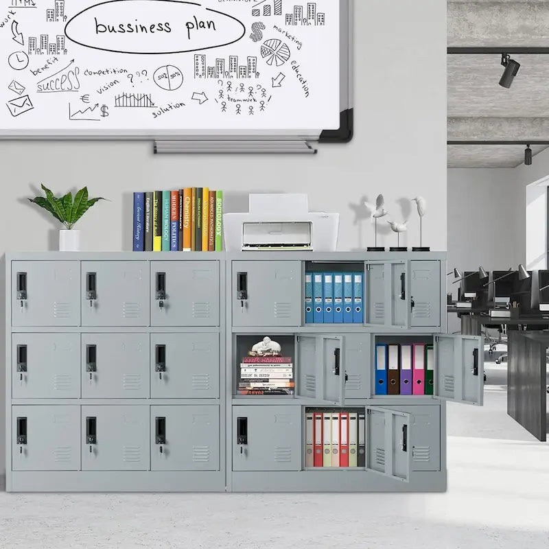 9-Door Metal Storage Locker Cabinet