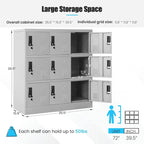 9-Door Metal Storage Locker Cabinet