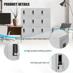 9-Door Metal Storage Locker Cabinet