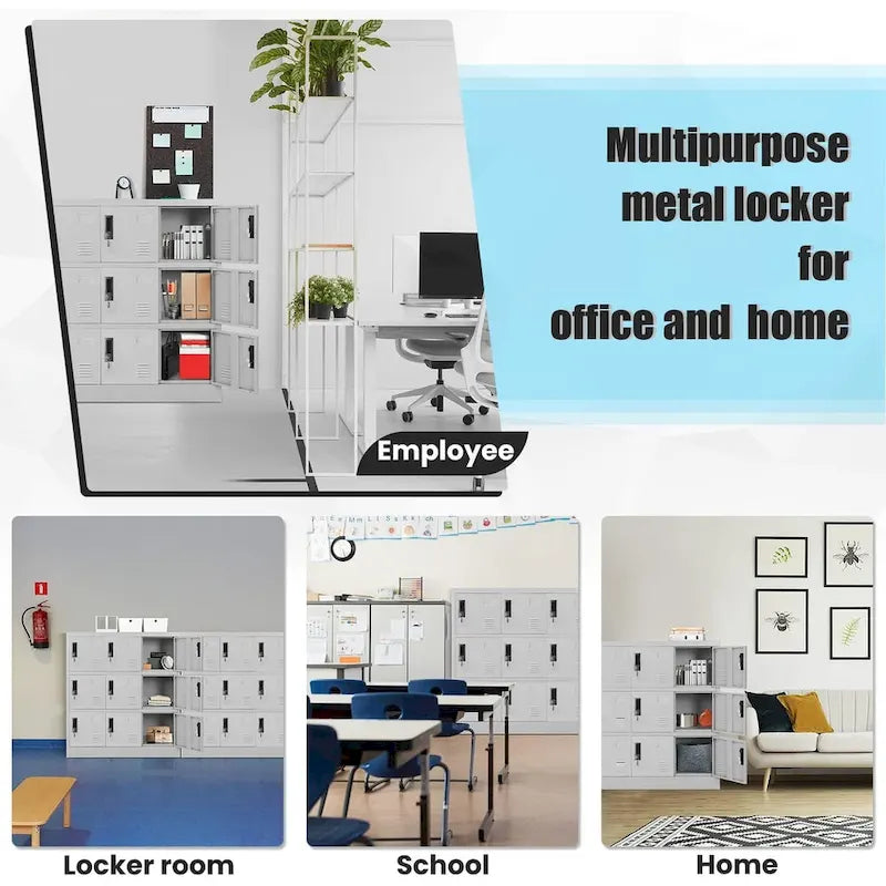 9-Door Metal Storage Locker Cabinet