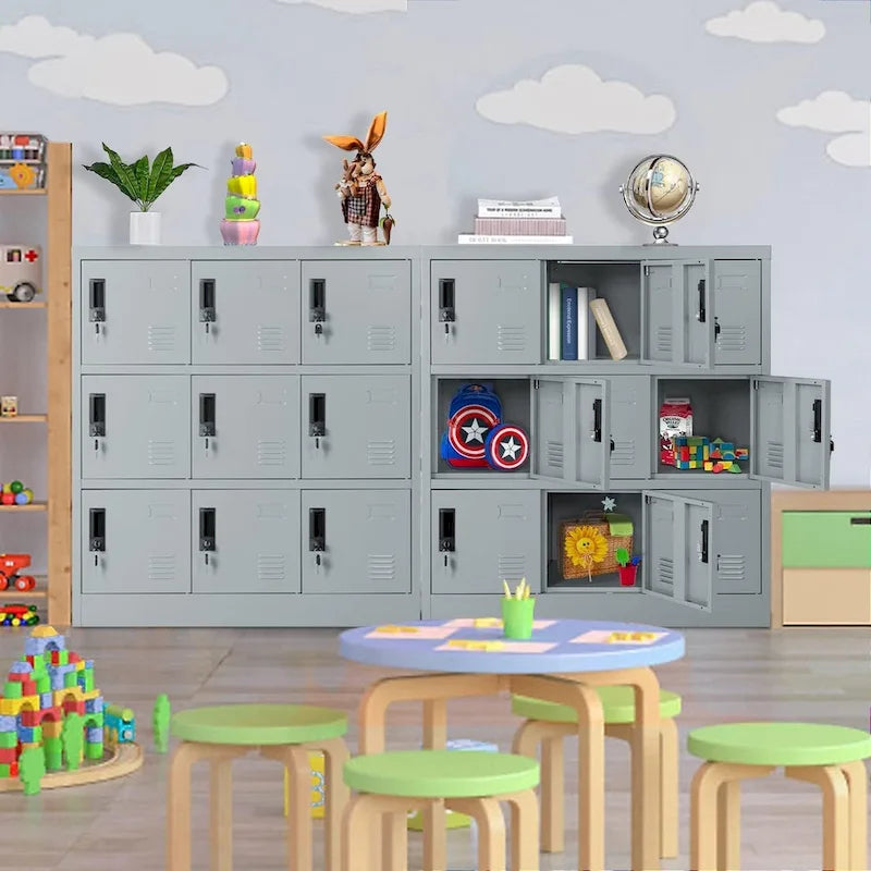 9-Door Metal Storage Locker Cabinet