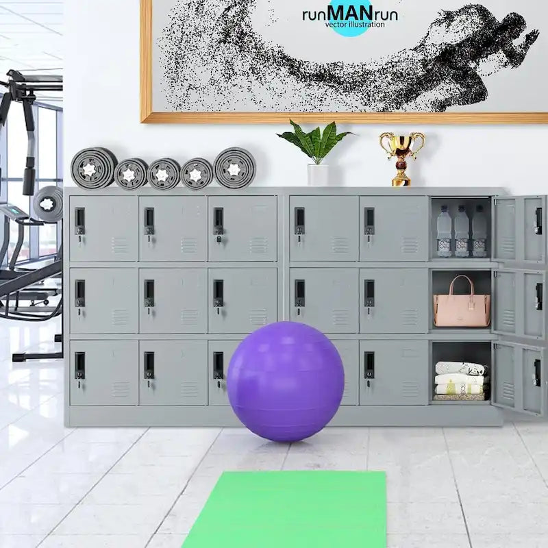 9-Door Metal Storage Locker Cabinet