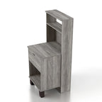 Compact 3-Shelf Single-Drawer Nightstand