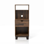 Compact 3-Shelf Single-Drawer Nightstand