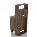Compact 3-Shelf Single-Drawer Nightstand