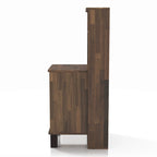 Compact 3-Shelf Single-Drawer Nightstand