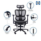 Ergonomic High-Back Mesh Office Chair with Adjustable Headrest and Armrests