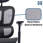 Ergonomic High-Back Mesh Office Chair with Adjustable Headrest and Armrests
