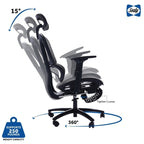 Ergonomic High-Back Mesh Office Chair with Adjustable Headrest and Armrests