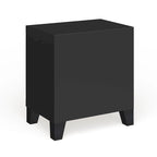 Contemporary Espresso 2-Drawer Nightstand
