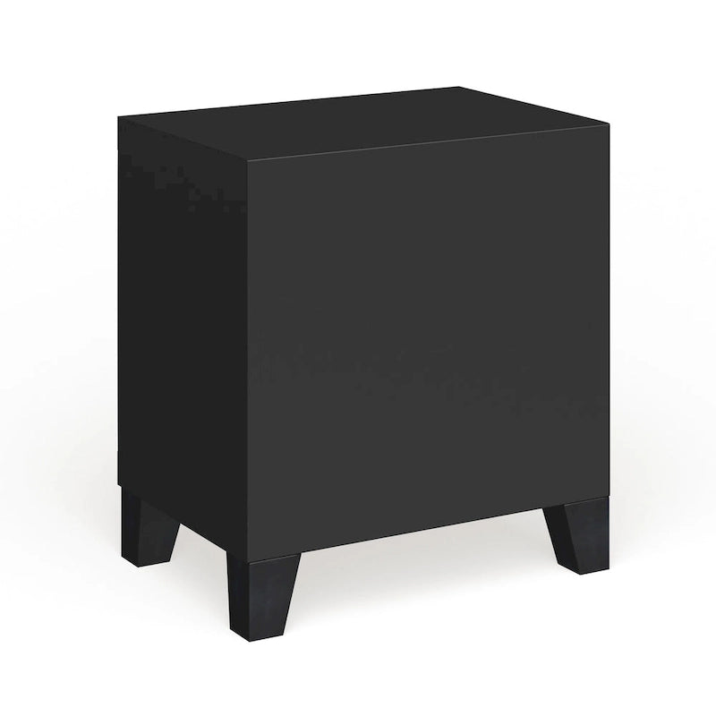 Contemporary Espresso 2-Drawer Nightstand