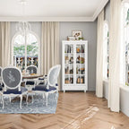 Bookcase with Glass Doors and Drawer - 70.9"H x 36.2"W