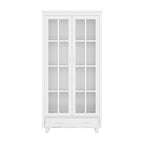 Bookcase with Glass Doors and Drawer - 70.9"H x 36.2"W