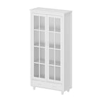 Bookcase with Glass Doors and Drawer - 70.9"H x 36.2"W