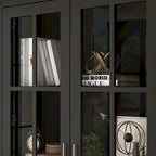 Bookcase with Glass Doors and Drawer - 70.9"H x 36.2"W