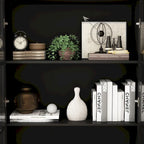 Bookcase with Glass Doors and Drawer - 70.9"H x 36.2"W