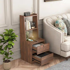 Nightstand with Charging Station and Night Light