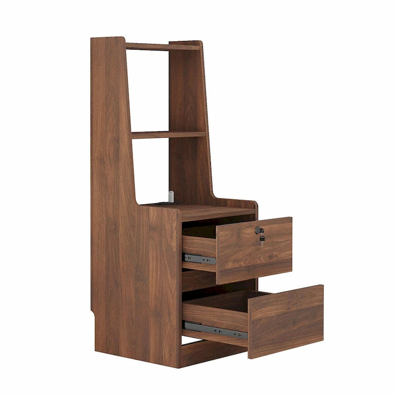 Nightstand with Charging Station and Night Light