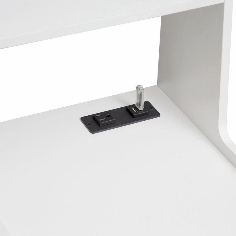Nightstand with Charging Station and Night Light