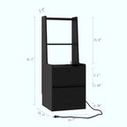 Nightstand with Charging Station and Night Light