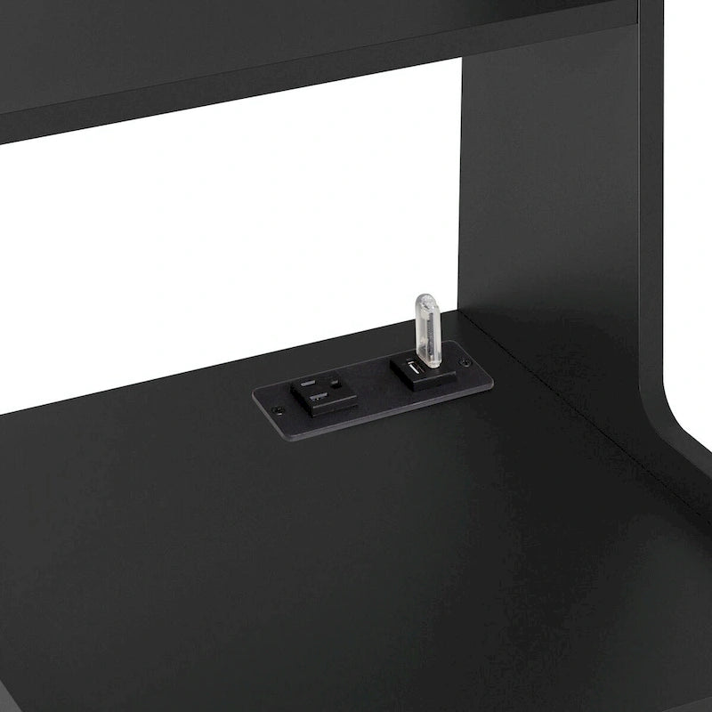 Nightstand with Charging Station and Night Light